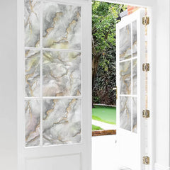 DKTIE  marmorna prosojna okenska folija – 90 × 200 cm (komplet 4 kosi)