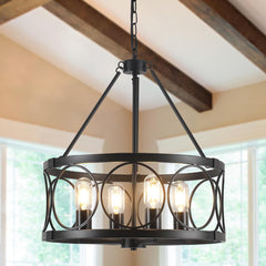 WTUOING Vintage viseči lestenec z nastavljivo višino