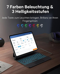 EARTO tipkovnica z RGB osvetlitvijo, sledilno ploščo in lebdečim stojalom za iPad Pro 11" M4