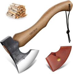 PURPLEBIRD ročno kovana vikinška sekira za kampiranje, bushcraft in drva