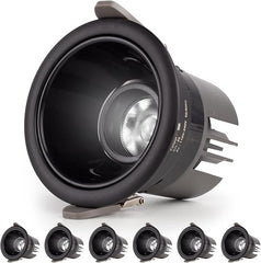 Vgradna LED luč za mavčne strope črna 85mm