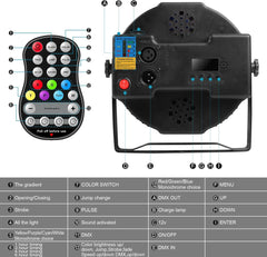 DELIBANG 24 W LED reflektor RGBW z daljinskim upravljalnikom in časovnikom