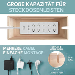 NATURE SUPPLIES komplet 2 lesenih škatel za kable iz borovega lesa