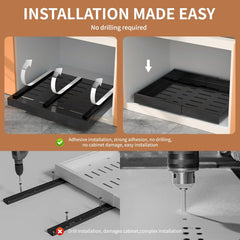 WIMEORS komplet 2 raztegljivih organizatorjev za omarice z izvlečnimi predali in nastavljivo širino