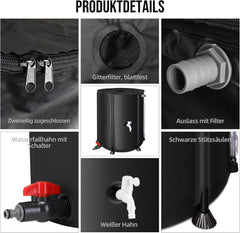 MATALDE zložljiva 200 L prenosna vodna cisterna za vrt