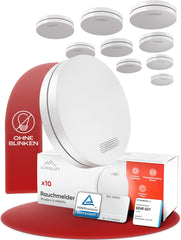 ALPENLUFT detektor dima z 10-letno baterijo - set 10 kosov