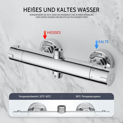 MORADO termostatska tuš armatura z dvojnim izhodom s funkcijo varčevanja z vodo in zaščito pred opeklinami