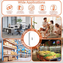 ZYWUOY Pametni brezžični termometer in higrometer  - paket 6 senzorjev