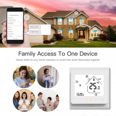 CASLANT Pametni WiFi termostat za ogrevanje ali klimatsko napravo z daljinskim upravljanjem in aplikacijo