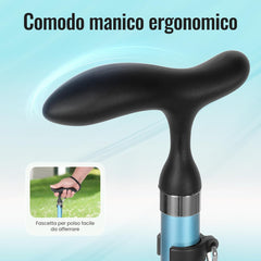 CAREBODA Zložljiva oporna palica z nastavljivo višino in T-ročajem