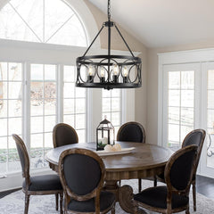 WTUOING Vintage viseči lestenec z nastavljivo višino