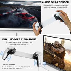 JOSO brezžični igralni krmilnik za iPhone/iPad/Android/PC/Switch/PS4 - bela