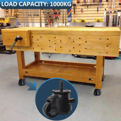 RRIUTO komplet 4 težko nosilnih vrtljivih koles z nastavljivo ragljo - do 1000 kg