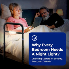 NIMOOD posteljni varnostni ročaj z LED senzorjem za starejše