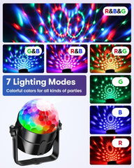 Disco krogla, 360° rotacija, glasovno aktivirana z daljinskim upravljalnikom - 2 kosa