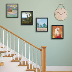 EXYGLO Komplet 12 črnih okvirjev za slike - 20 × 25 cm