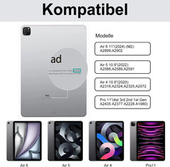 SENGBIRCH QWERTZ osvetljena tipkovnica s sledilno ploščico z ovitkom za  iPad Air 11" in iPad Pro 11"