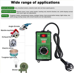 DEWIN 230 V univerzalni regulator napetosti za motorje in električno orodje