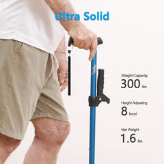 HEALTHBAZAAR štirinožna nastavljiva sprehajalna palica z ergonomsko ročico