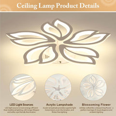 OTREN LED sodobna zatemnljiva stropna luč z daljinskim upravljalnikom in aplikacijo