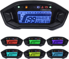 GELOO Digitalni motociklistični merilnik hitrosti z LED osvetlitvijo