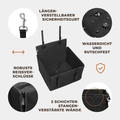 WUGLO vodoodoporen avtosedež za manjše in srednje velike pse - M