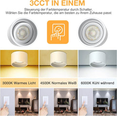 ACELIFE LED 7W nadometni zatemnilni stropni reflektorji - komplet 4 kosov