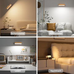 HENSAM Brezžični 360° vrtljivi LED stenski svetilki - 2 kosa