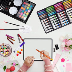 KINSPORY 139-delni komplet za slikanje in risanje za otroke