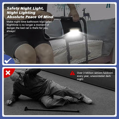 JAOGAUS nastavljiva posteljna opora z LED lučko za starejše osebe