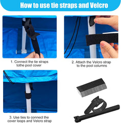 NEWUPZSI pravokotna zaščitna prevleka za bazen - 300 × 200 cm