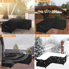 DOKON vodoodporna  zaščitna prevleka za vrtno pohištvo v obliki črke L - 250 x 250 x 110 cm