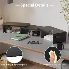 BONTEC lesen podstavek za dva monitorja z vgrajenim držalom za telefon