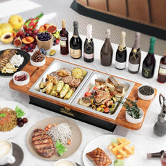 MIHOHO lesen grelni pladenj za žar z inox posodo - brez grelnikov