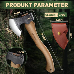 PURPLEBIRD ročno kovana vikinška sekira za kampiranje, bushcraft in drva