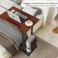 UYOYOUS večnamenska nastavljiva in mobilna stranska mizica z naklonom na kolesih