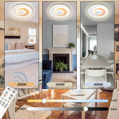 FITZMIA LED zatemnljiva stropna svetilka z lesenim dekorjem