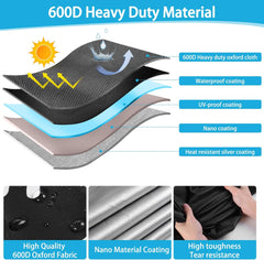 CONFUTURY vodoodporna zaščitna prevleka za motor  z okencem za registracijo in odsevnimi trakovi - 2XL