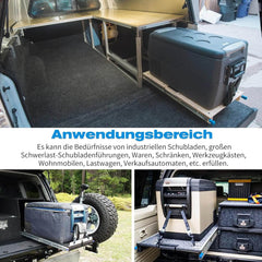 QWEZIX težko nosilna vodila za predale z zaklepom