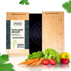 PINISI HOME 2-delni komplet bambusovih pokrovov za kuhalno ploščo