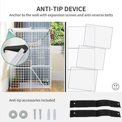 YITAHOME 4-nivojska kovinska kletka za mačke in druge hišne ljubljenčke