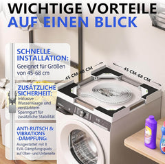 JHCHU prilagodljiv vmesni okvir za pralni in sušilni stroj (45–68 cm)