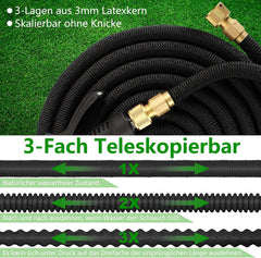 CHAOHUA raztegljiva vrtna cev z 8-funkcijsko pršilno šobo - 30m